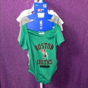 🆕💜NBA Set of 3 Boston Celtics Green Baby Tee